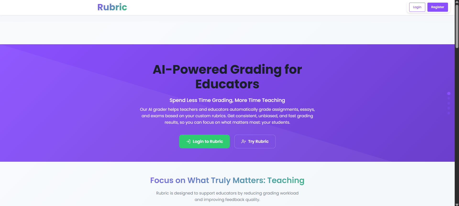 Rubric.to Website Screenshot